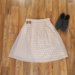 Chiffon Polka-dot Midi Skirt